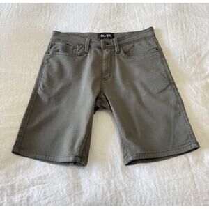 DU/ER | Mens 32 | Green No Sweat N2X Slim Fit Cotton Stretch 5 Pocket Shorts